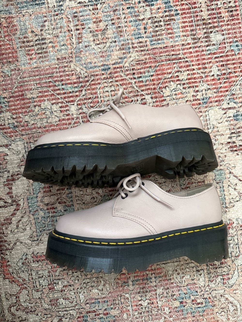 Lace-Up Women’s Shoes in Light Taupe - Picture 2 of 4